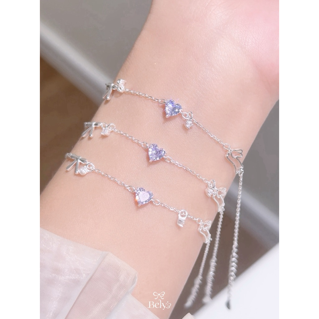 BELY สร้อยข้อมือเงินแท้ 𓍯 Luna Lapin .
