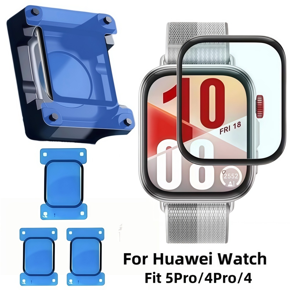 3PCS composite film+locator+scratch card for Huawei Watch Fit 5Pro/4Pro/4 anti scratch fully covered soft film