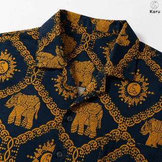 KORU เสื้อฮาวาย ลายช้างโครุพรีเมียม