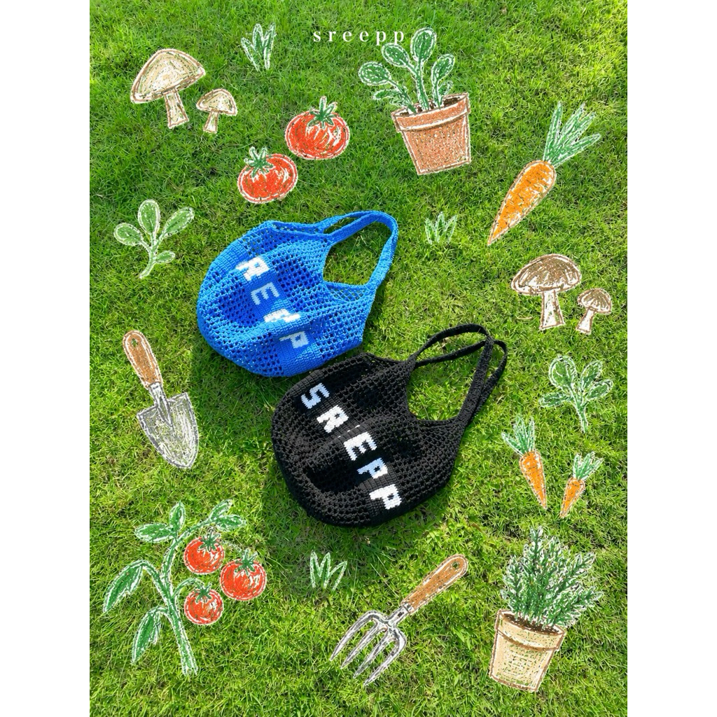 sreepp - panier bag กระเป๋าถักทรงถุงช้อปปิ้ง สะพายไหล่พอดี ทรงสวย