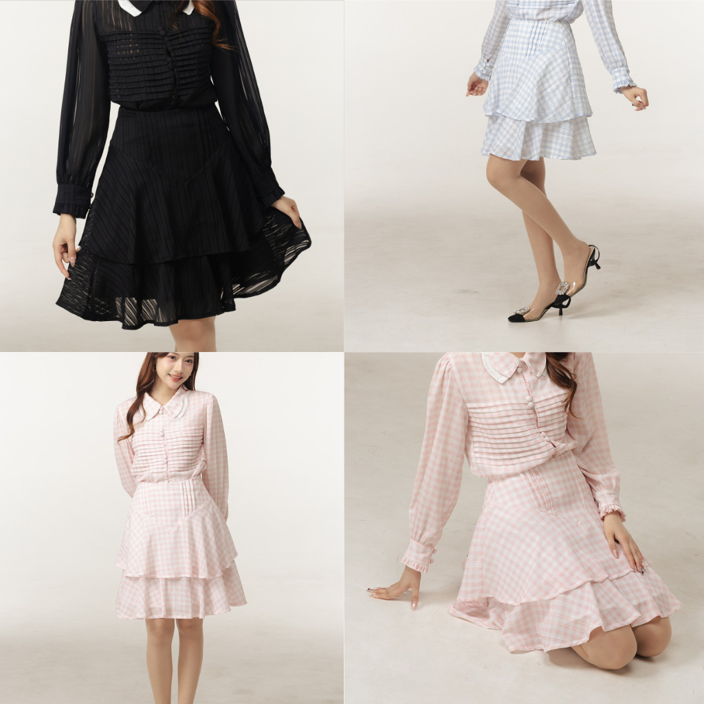 Lafe' Skirt(กระโปรงแต่งระบาย2ชั้น)