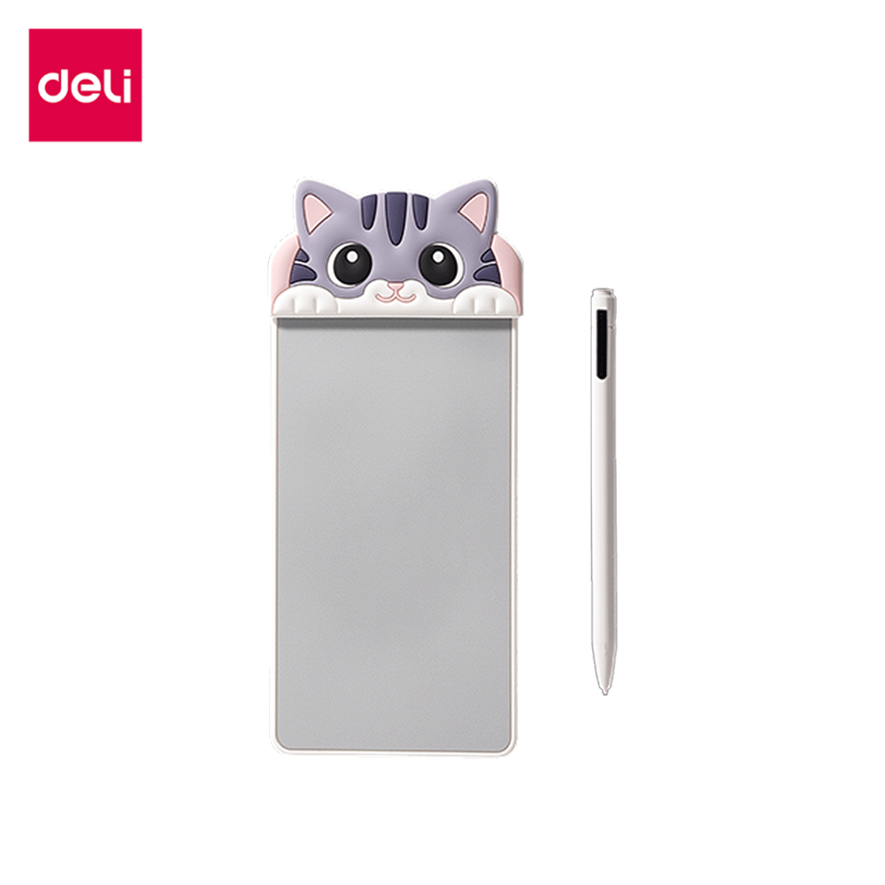 Deli ไวท์บอร์ดแม่เหล็ก กระดานเขียนแบบพกพา ลายแมว/ยูนิคอร์น/คาปิบาร่า น้ำหนักเบา Magic Whiteboard