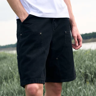 SLURBOYY Jacob Double Knee Denim Shorts กางเกงยีนส์ขาสั้นทรง Double Knee (P0060)