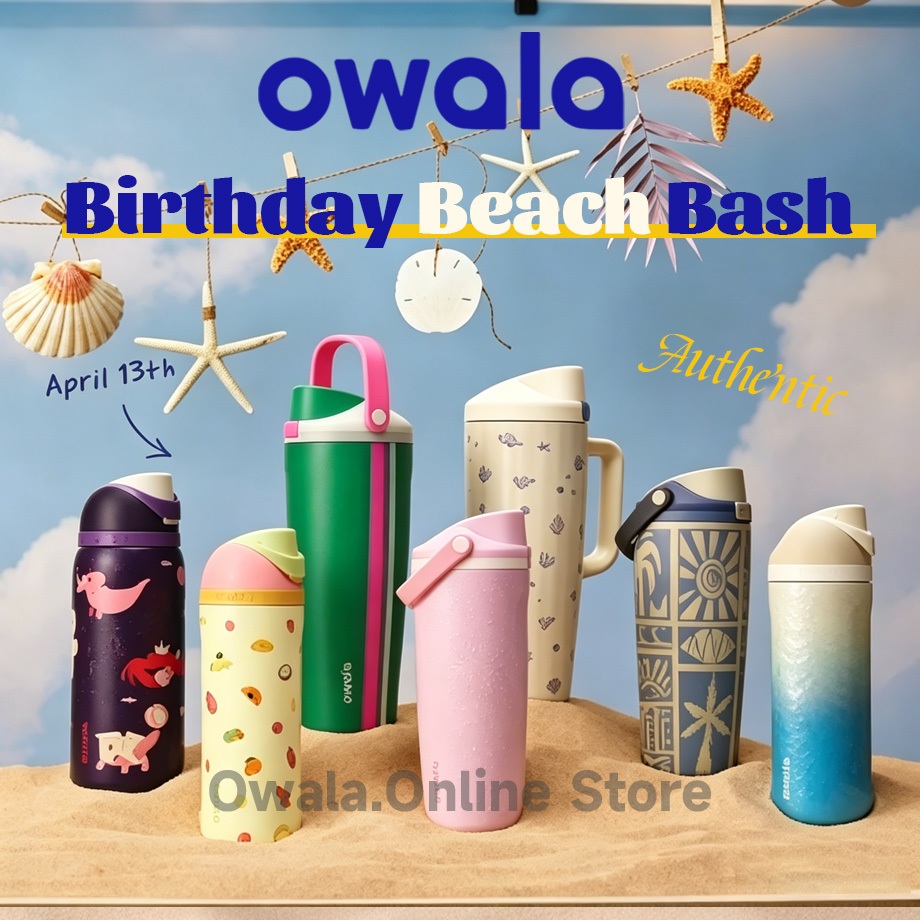 แท้ 100% Owala FreeSip Sway 30oz. แก้วน้ำสแตนเลสเก็บความเย็น ฝา2in1 มีหลอดในตัว จากอเมริกา พร้อมส่ง