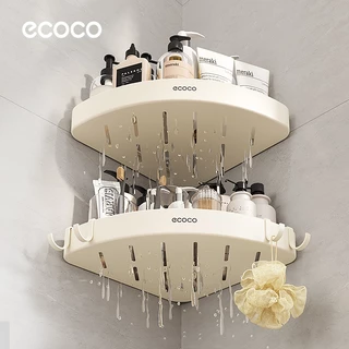 [พร้อมส่ง] Ecoco ชั้นวางเข้ามุมอลูมิเนียม ติดผนังไม่ต้องเจาะ กันน้ำกันสนิม เหมาะสำหรับห้องครัวและห้องน้ำ