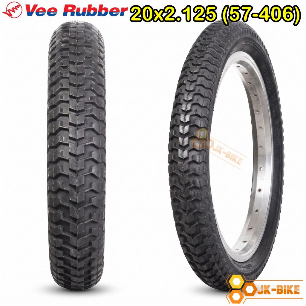 ยางนอกจักรยาน Vee Rubber 20x2.125 (57-406) เกรดพรีเมี่ยม ผลิตในไทย(1เส้น)