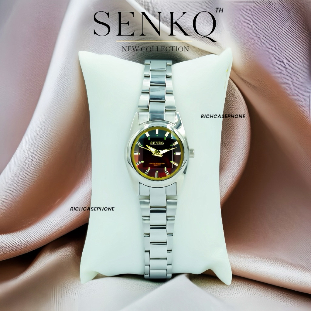 นาฬิกา SENKQ - เซนคิว แท้ รหัส SS188 หน้าปัดกลม สายสแตนเลส มี 2 ขนาด 24 MM. และ 32 MM. มีหลายสี
