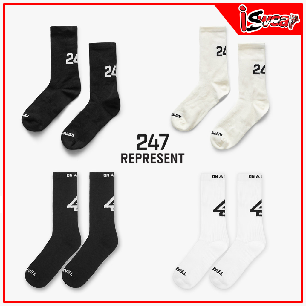 ถุงเท้าวิ่ง Represent 247 Logo Socks ของแท้💯 (พร้อมส่ง)