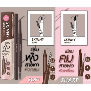 แท้/ส่งไว Cathy Doll Skinny Soft Brow Pencil 0.06 g เคที่ดอลล์ ดินสอเขียนคิ้ว ไม่ต้องเหลา