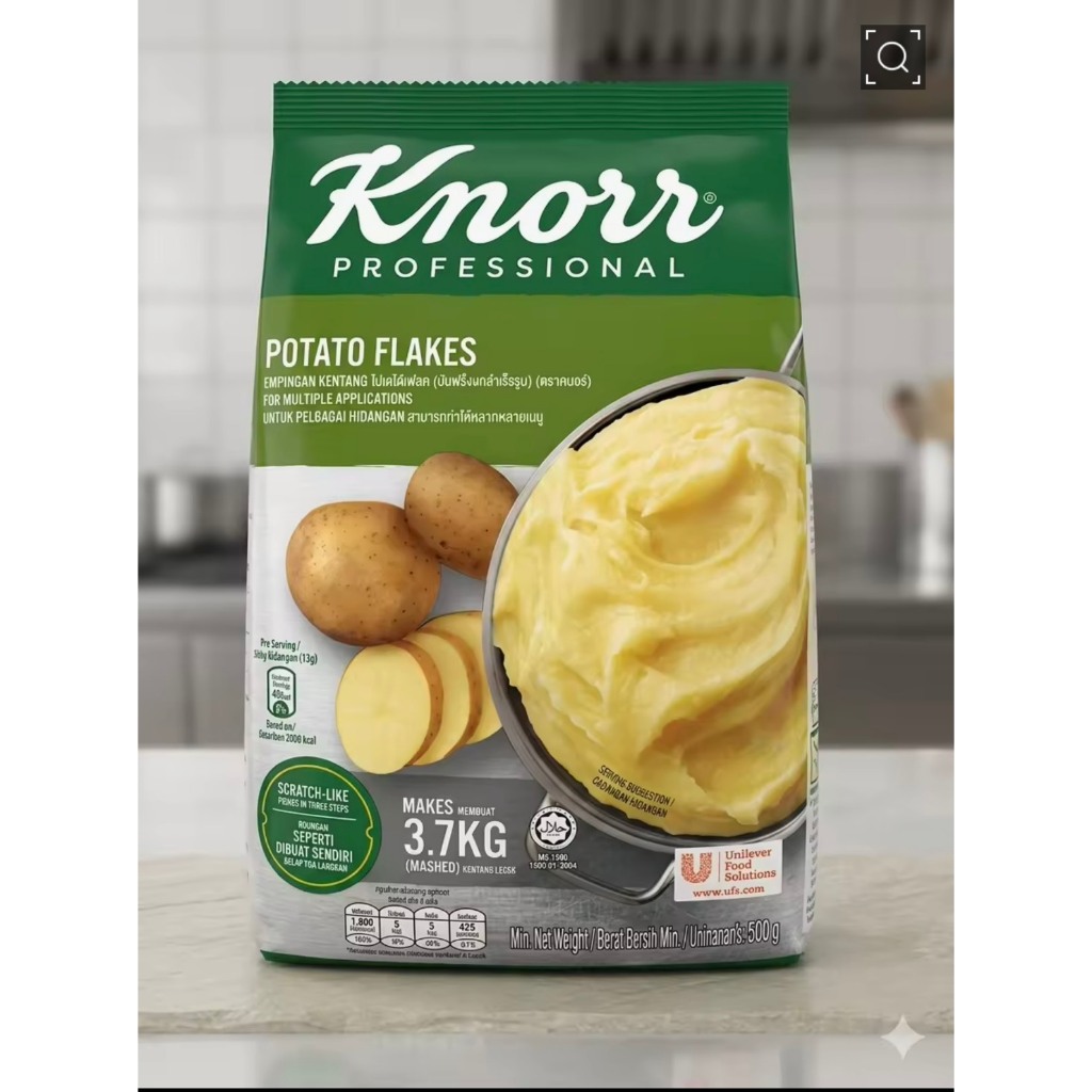 Knorr ผงมันฝรั่งบดละเอียดขนาด 500กรัม KNORR POTATO FLACK 500G