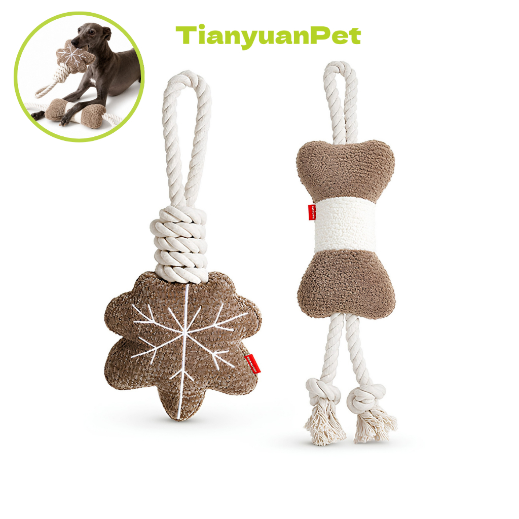 ของเล่นสุนัข Cotton Rope Dog Toy เชือกกัดสุนัข ช่วยทำความสะอาดฟัน ลดความเครียด และเล่นได้ไม่มีเบื่อ