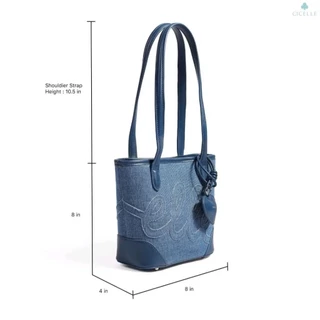 กระเป๋าแบรนด์ CICELLE-9995 ดีไซน์มีหัวใจน่ารัก สีพิเศษ Denim และสี Sky สียีนส์อ่อนและยีนส์เข้มอย่างละมุน พร้อมถุงกระดาษ