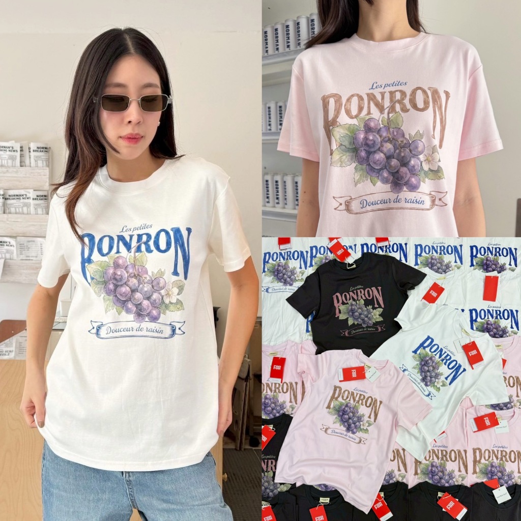 🍊 VL 5377 เสื้อยืดคอกลมแขนสั้น เนื้อผ้าดี ลายสกรีน สามารถใช้เตารีดรีดทับได้เลย