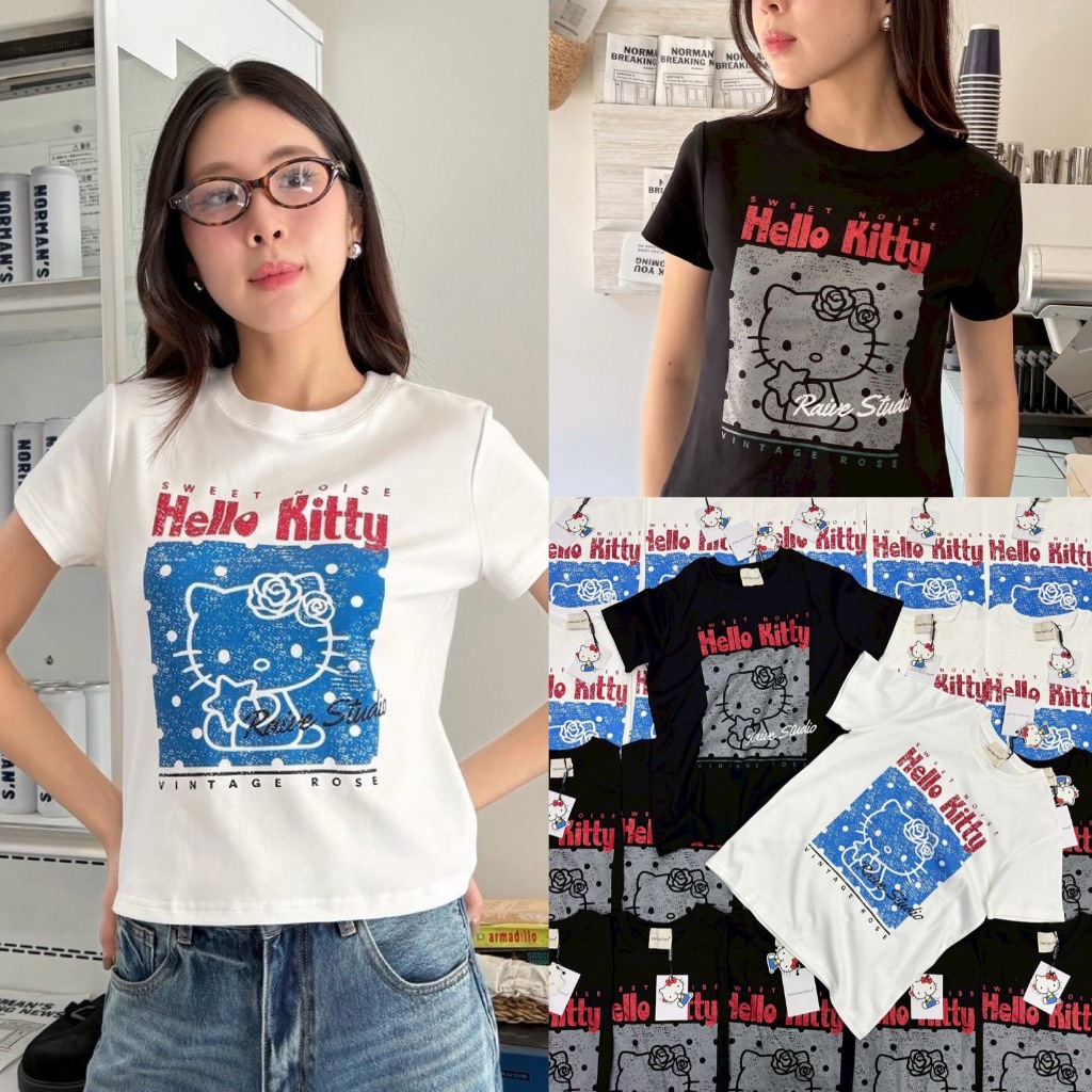 🍊 VL 5378 เสื้อยืดคอกลมแขนสั้น ลายน่ารักมากก งานตามหา พสเกาหลีใส่เยอะมากเนื้อผ้าดี น่ารักมาก