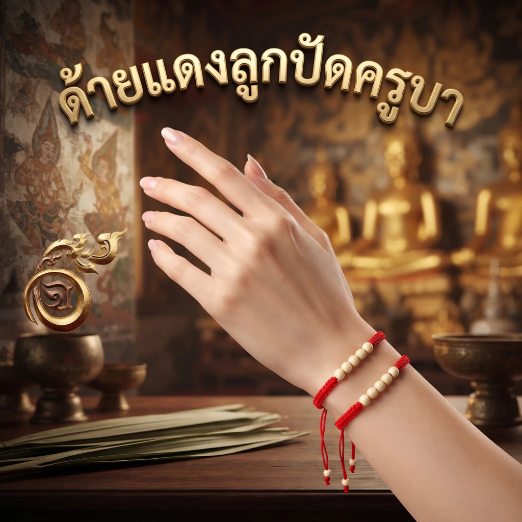 มูแบบมีสไตล์ ได้ความศักดิ์สิทธิ์! "ด้ายแดงครูบา พร้อมลูกปัดมงคล 5 เม็ด" 📿✨