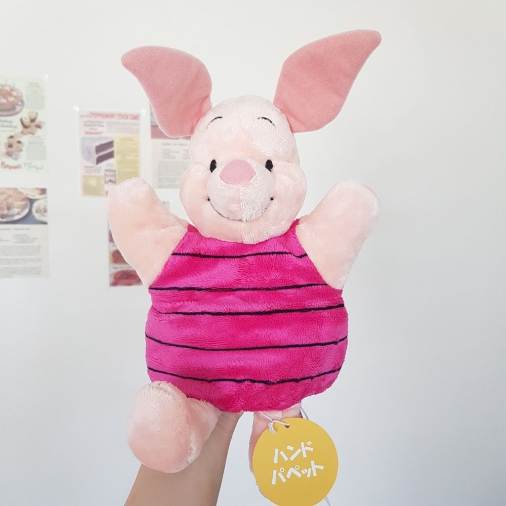 ตุ๊กตาหุ่นมือPiglet ตุ๊กตาพิกเล็ต Piglet Hand puppet ลิขสิทธิ์แท้Tokyo disney resort