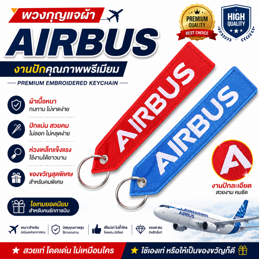 AIRBUS keychain พวงกุญแจ แอร์บัสคอเลคชั่นใหม่ สุดพิเศษสำหรับแฟนๆการบิน กับป้ายแท็กแอร์บัส