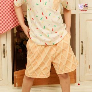 Mix Me กางเกงขาสั้น พิมพ์ลายโคนวาฟเฟิล ผ้า 100%Cotton interlock หนานุ่ม เด็กชาย อายุ 1-7 ปี เสื้อผ้าเด็ก รุ่น 400512