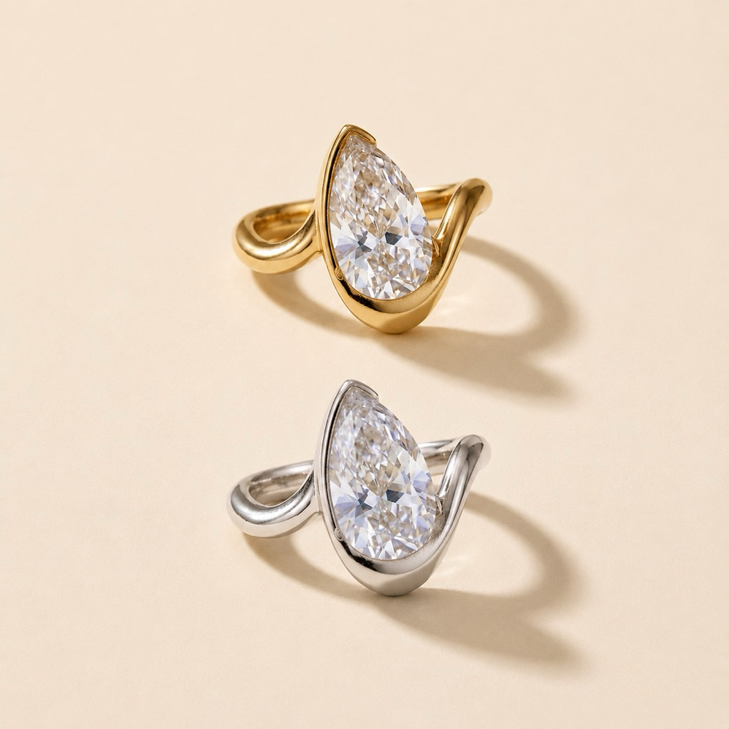 Eclat - Mary Ring แหวนประดับเพชร แหวนทอง กันน้ำ ไม่ลอก