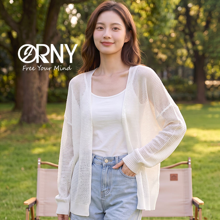 Defect Sale!! ⭐️ มีตำหนิ  [No.850] เสื้อคลุมไหมพรมบาง มี 3สี สไตล์เกาหลี เสื้อคลุมไหมพรม แขนยาว (จำห