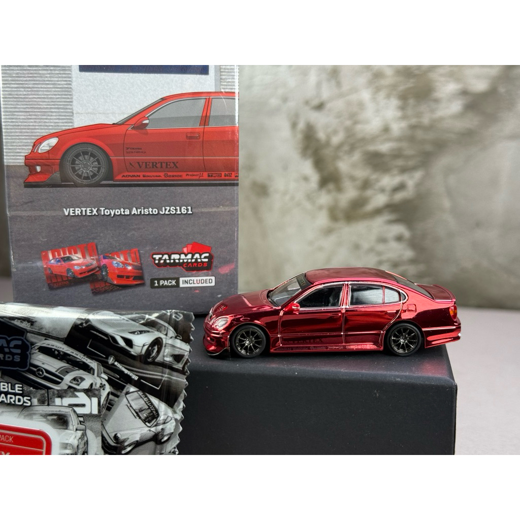 ✨Chase Car Vertex Toyota Aristo JZS161 Scale 1:64 ยี่ห้อ Tarmac Works