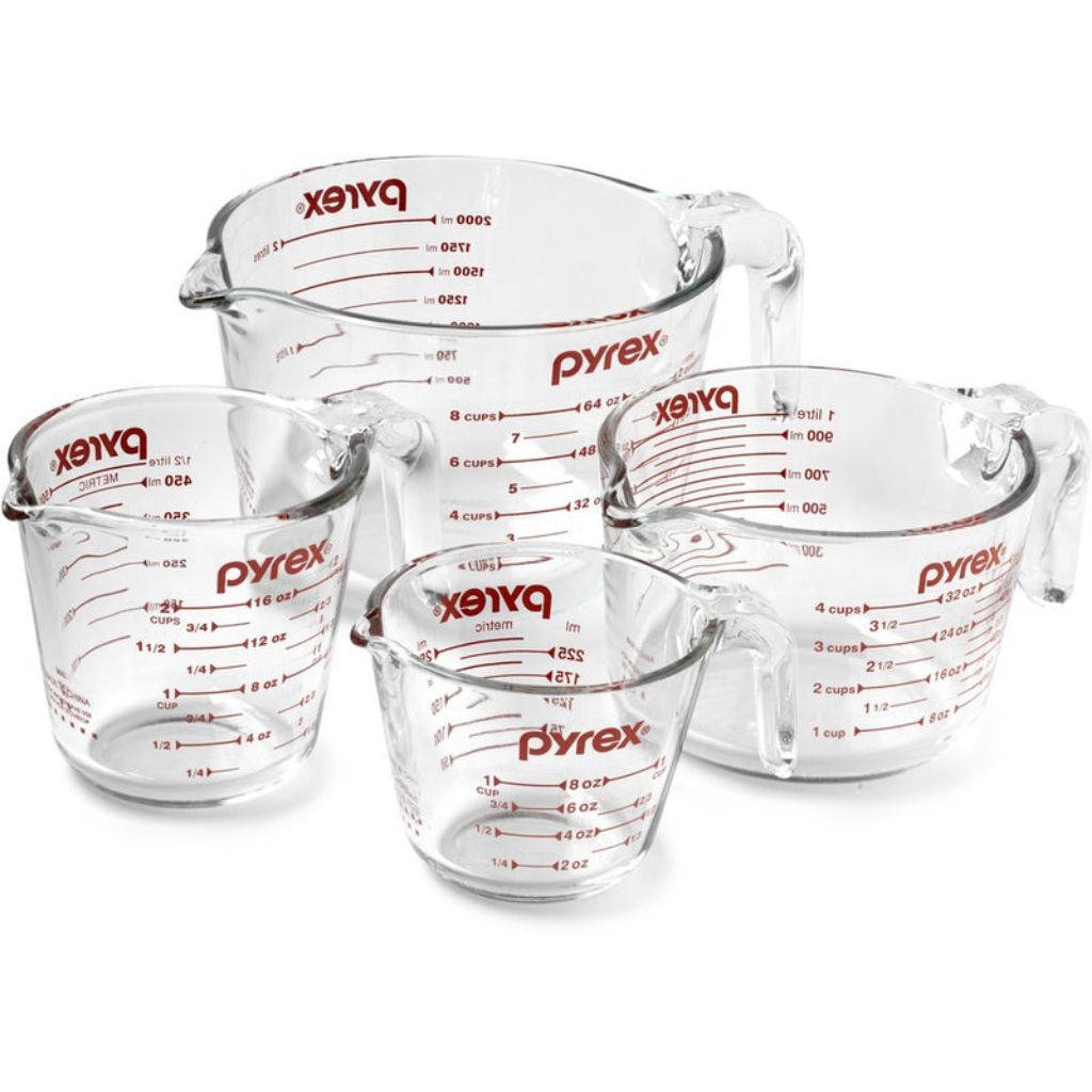 Pyrex Measuring Cup 250ml, 500ml, 1000ml, & 2000ml