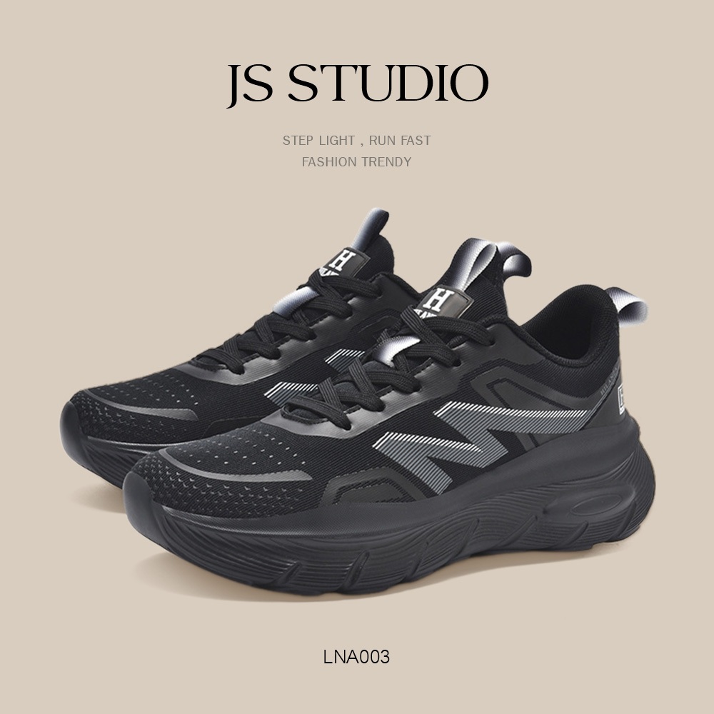 Js.Studio รองเท้าผ้าใบผู้ชาย รองเท้าวิ่งผู้ชาย รุ่น น้ำหนักเบาและสบาย LNA003