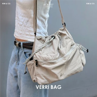 KIM&CO. ORIGINAL – KC. VERRI BAG (KCBT037) กระเป๋าสะพายผู้หญิง ทรงถังเชือกรูด กระเป๋าสะพายข้างไนลอนกันน้ำ น้ำหนักเบา