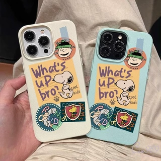 เคสไอโฟน 11 16 สำหรับ IPhone 15 14 16 12 13 Pro Max 7Plus X XS XR Max 7 8 14 16 15 Plus SE การ์ตูนน่ารัก สนูปปี้กราฟฟิตี