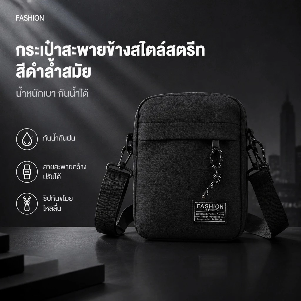 LEO-T กระเป๋าสะพายไหล่ขนาดเล็กของผู้ชายกระเป๋าคาดอกน้ำหนักเบากระเป๋าคาดเอวสำหรับเด็กผู้ชาย