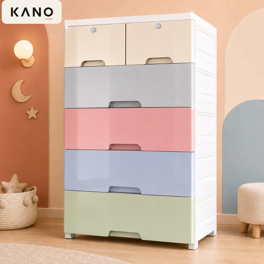 KANO ตู้ลิ้นชักพลาสติก ลิ้นชักเพิ่มหนาไม่มีกลิ่น ปลอดสารพิษ เป็นมิตรกับสิ่งแวดล้อม ลิ้นชัก