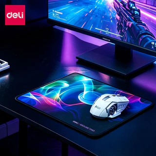 Deli แผ่นรองเมาส์ แผ่นรองเมาส์เกมเมอร์ ที่รองเมาส์ หนา 3 mm เลื่อนลื่นสบาย Mouse Pad