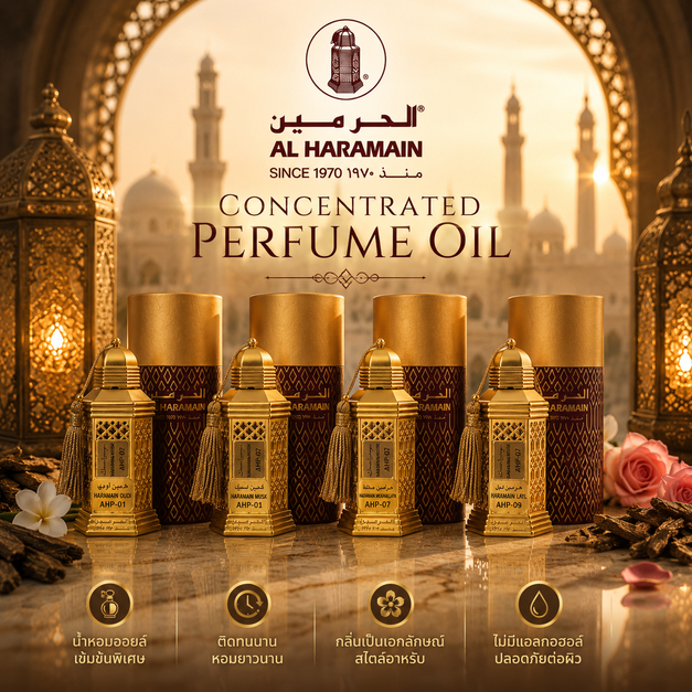 AL Haramain, Haramain Perfume Oil, น้ำหอมออยล์, น้ำหอมอาหรับ, Concentrated Perfume Oil, Alcohol Free