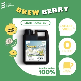 กาแฟสกัดเย็นคั่วกลางอ่อน Flower Blend หอมดอกไม้ขาว สดชื่น Coldbrew ละมุน ขนาดสุดคุ้ม1000ML.