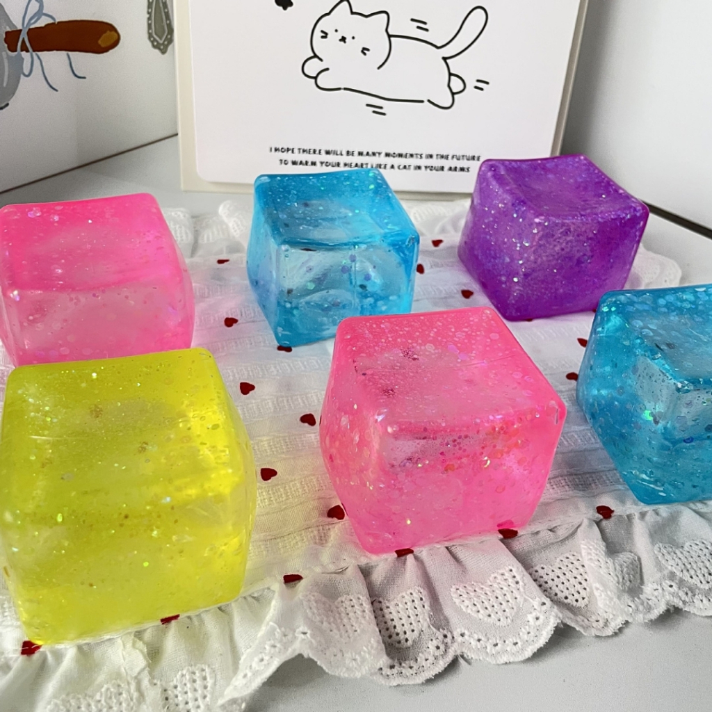 (no.DO26) ของเล่นสกุชชี่ Squishy กลิตเตอร์ใส รูปที่ 6