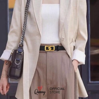 ⭐️[ขายถูก]⭐️ P1เข็มขัดหนังผู้หญิง แฟชั่น PU เรียบง่ายใส่ได้ทุกลุค ทุกสไตล์ มี 4 สีให้เลือก