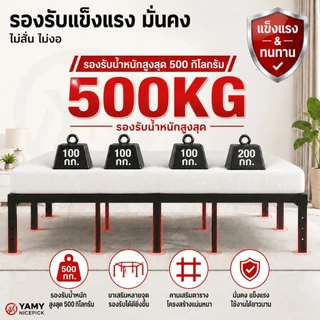 เตียงเหล็ก เตียงนอน 3.5/5/6 ฟุต โครงเตียงหนาพิเศษ รับน้ำหนักได้ดี แข็งแรง ไร้เสียง