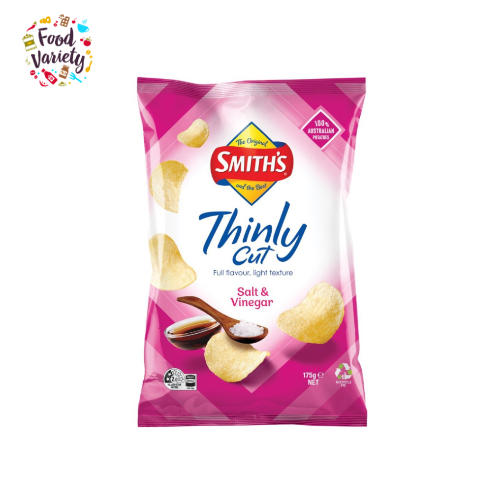 [Best Before 4-Oct-2026]Smith's Thinly Cut Salt & Vinegar Flavor Chips 175g