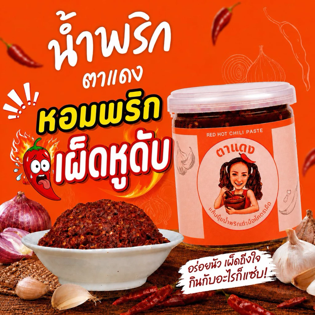 น้ำพริกตาแดง (น้ำพริกตำมือ)