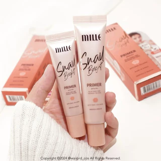 🐌 Mille Snail Bright Primer ไพรเมอร์เบลอรูขุมขน15g/30g | ปิดรูขุมขนเรียบเนียน ผิวขาวกระจ่างใส พร้อมส่ง