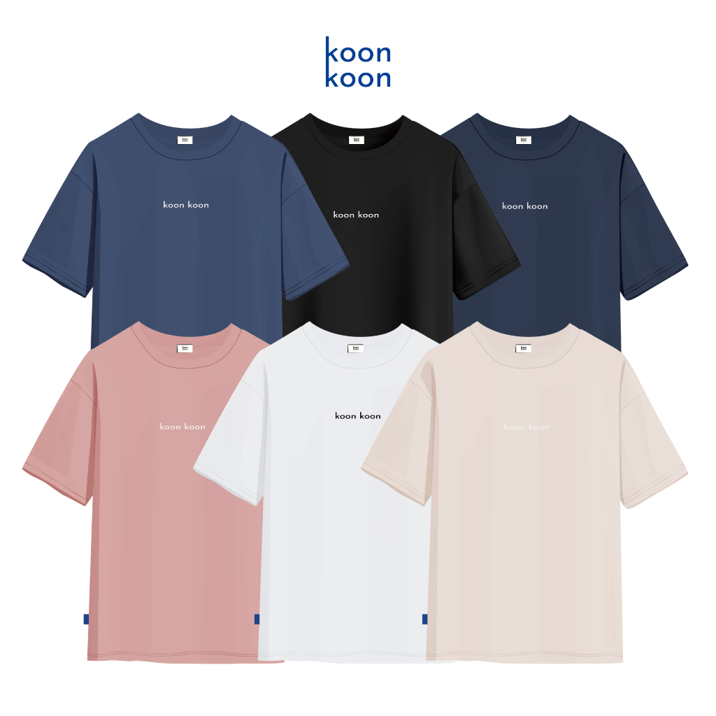 KOON KOON  เสื้อโอเวอร์ไซส์ เสื้อสีพื้น รุ่น Basic T-Shirt ทรงสวย ใส่สบาย ให้ความมินิมอล | Oversize T-Shirt