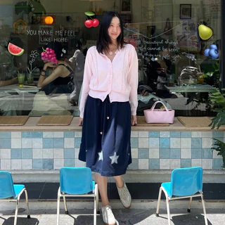 Jellyplease (In Her Daydream) - STARRY SKIRT lot* PRE รอ 10-15 วัน | classic flared skirt with appliqué stars