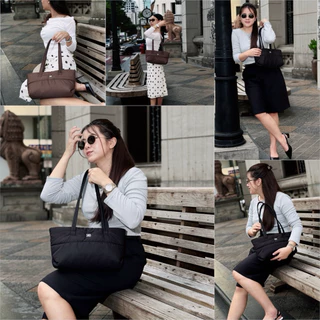 [RATTIYA BANGKOK] Small Maison Puffer Tote/ 3 colors กระเป๋านุ่มนิ่ม น้ำหนักเบา กระเป๋าผ้ากันน้ำ ทรงสวย สะพายไหล่