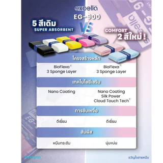 Excella EG-900 กริปพันด้ามไม้แบด Overgrip [แพ็ค 3 ชิ้น] ขวัญใจ สาย หนึบ! (เอ็กซ์เซลล่า)