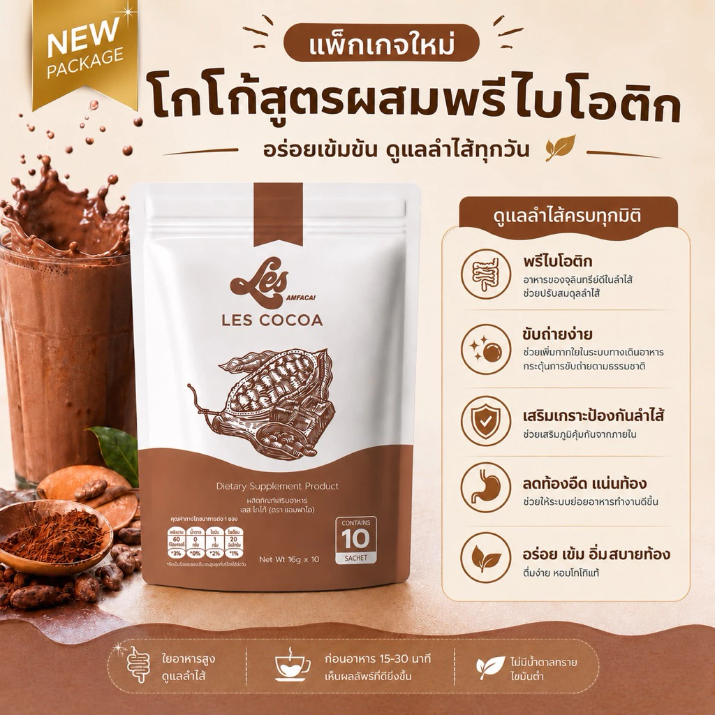 [ข้าวฟาไฉ]โกโก้ฟาไฉ สูตรพรีไบโอติกส์ อิ่มนาน ปรับสมดุลลำไส้ แพคละ 10 ซอง thumbnail 3