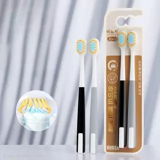 แปรงสีฟันสไตส์ญี่ปุ่น แปรงสีฟันขนนุ่ม แปรงฟันหัวกว้าง 15mm สุดคุ้ม 1 แพ็ค 2 ชิ้น