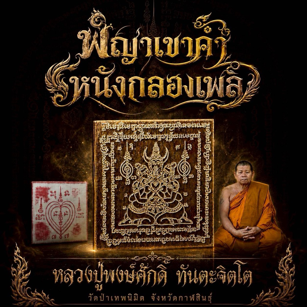 พญาเขาคำหนังกองเพล หลวงปู่พงษ์ศักดิ์ทันตะจิตโต วัดป่าเทพนิมิต จังหวัดกาฬสินธุ์