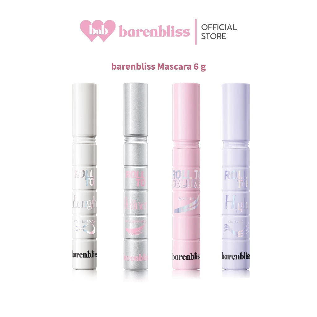 bnb barenbliss Roll To Mascara มาสคาร่าล็อคขนตางอนเด้ง เพิ่มขนตาให้ยาวเรียงเส้นมีมิติ กันน้ำ กันเหงื่อ