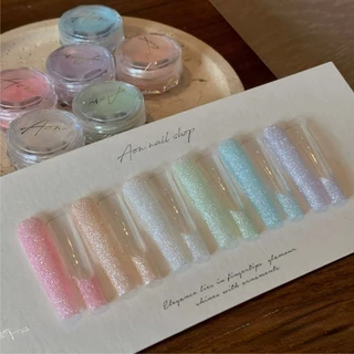 Sparkling crush ice powder เซต 6 กระปุก สำหรับโรยตกแต่งเล็บ