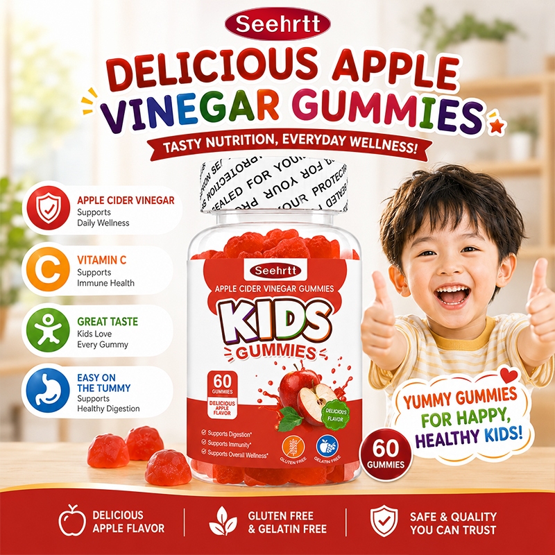 Seehrtt Apple Cider Vinegar Gummies วิตามินแอปเปิ้ลไซเดอร์ Apple Cider Vinegar เม็ด